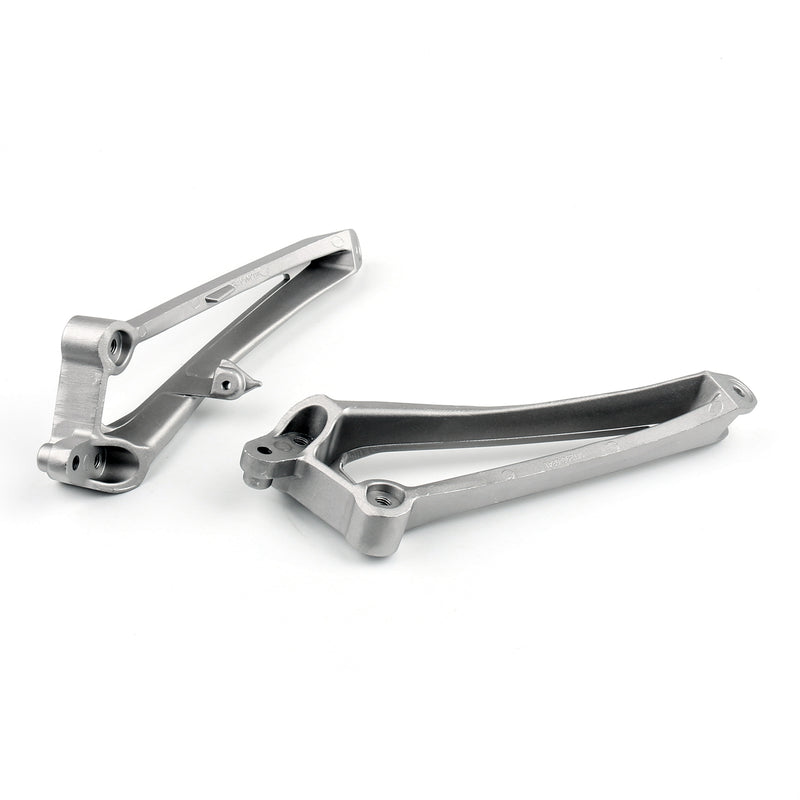 Rear Passenger Foot Pegs Footrest Brackets For YAMAHA 2009-2011 YZF R1 Silver Generic