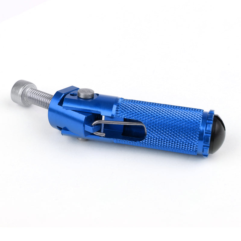CNC Folding Foot Pegs Footpeg Rear Set Rest Racing For Universal Motorcycle Blue Generic