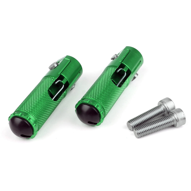 CNC Folding Foot Pegs Footpeg Rear Set Rest Racing For Universal Motorcycle Gren