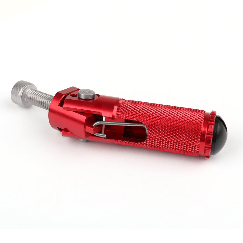 CNC Folding Foot Pegs Footpeg Rear Set Rest Racing For Universal Motorcycle Red Generic