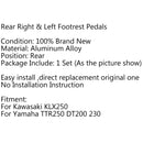 Rear Foot Pegs Footrest Foot Peg For Kawasaki KLX250 / Yamaha TTR250 DT200 230 Generic