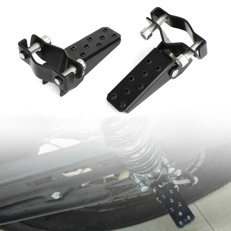 Universal For Motorcycle Passenger Foot Peg Rear Pedal Footrest 25-28mm Black