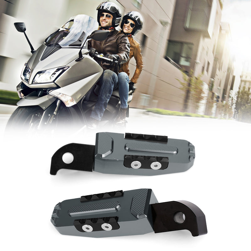 1 Pair CNC Motorcycle Passenger Rear Foot Peg Footrest For Yamaha TMAX Generic