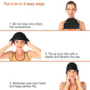 2x Swimming Cap Waterproof Silicone Swim Pool Hat For Adult Men And Women BK+PIN