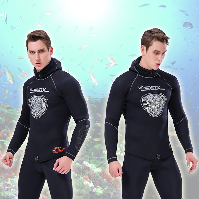 5MM Neoprene Men Anti-uv Diving Suit Winter Warm Snorkeling Swimming Wetsuit