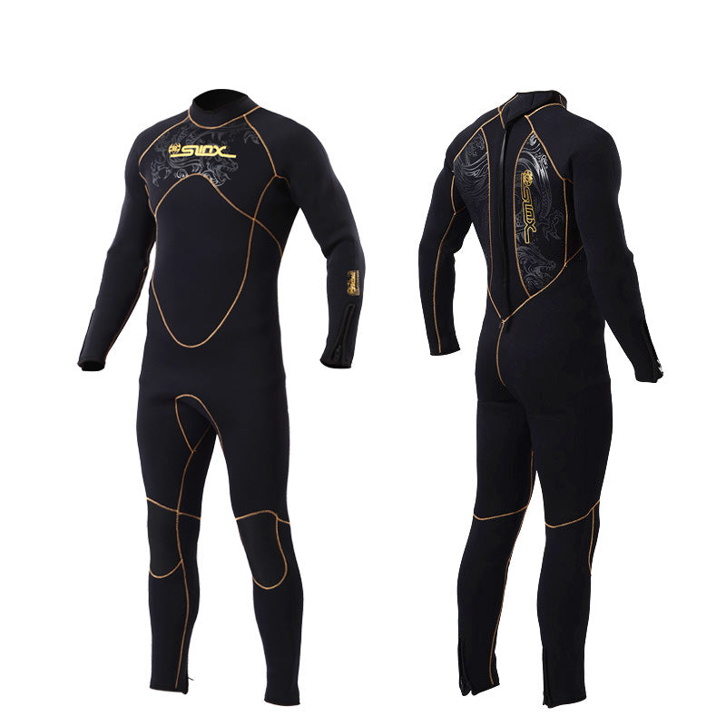 5MM Men Full Body Wetsuit Diving Suit Neoprene Winter Swimwear Surfing Triathlon