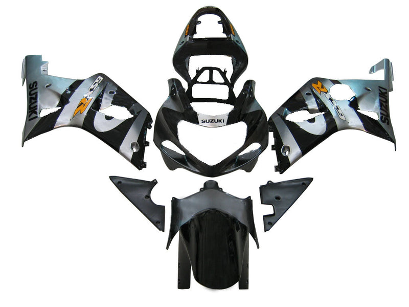 Fairings 2000-2002 Suzuki GSXR 1000 Silver & Black  Generic