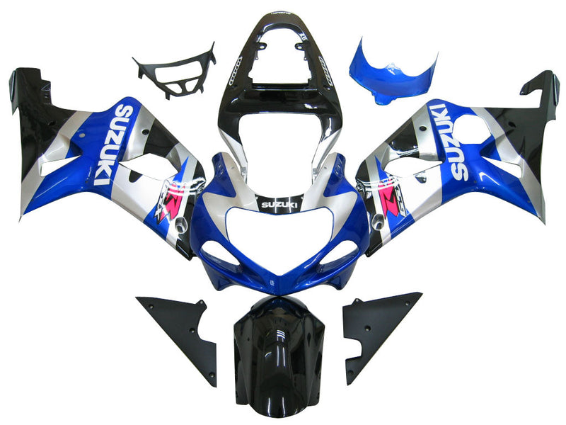 Fairings 2000-2002 Suzuki GSXR 1000 Silver Blue Black GSXR   Generic