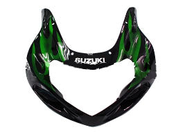 Fairings 2000-2002 Suzuki GSXR 1000 Black & Green Flame  Generic