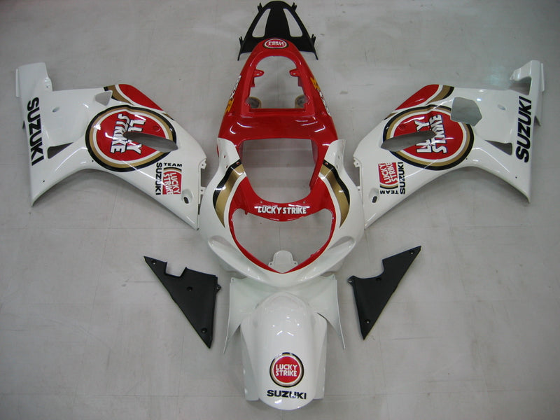 Fairings 2000-2002 Suzuki GSXR 1000 White & Red Lucky Strike Racing Generic