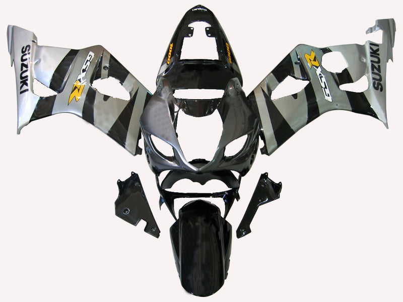 Fairings 2003-2004 Suzuki GSXR 1000 Silver & Black GSXR Racing Generic