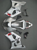 For GSXR1000 2003-2004 Bodywork Fairing White ABS Injection Molded Plastics Set