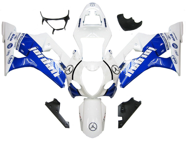 Fairings 2003-2004 Suzuki GSXR 1000 White & Blue Jordan  Racing Generic