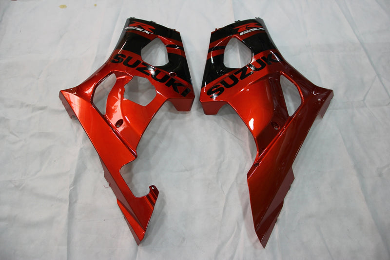For GSXR1000 2003-2004 Bodywork Fairing Black Red ABS Injection Molded Plastics Set