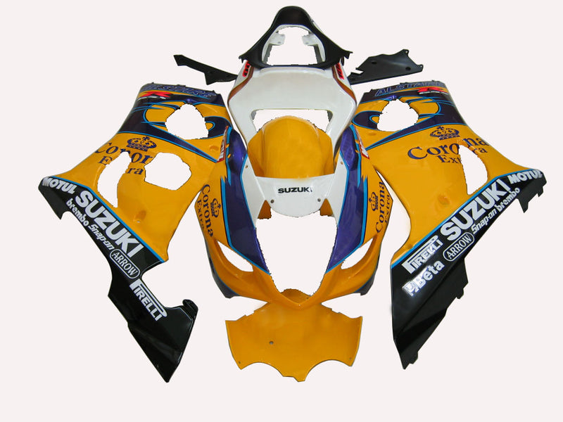 Fairings 2003-2004 Suzuki GSXR 1000 Yellow & White Corona Racing Generic