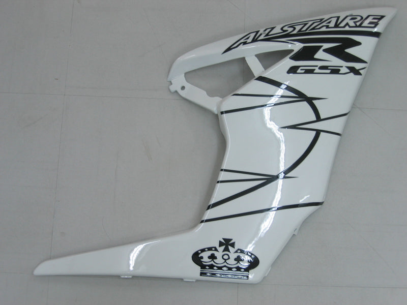 Fairings 2005-2006 Suzuki GSXR 1000 White Black Alstare Racing Generic