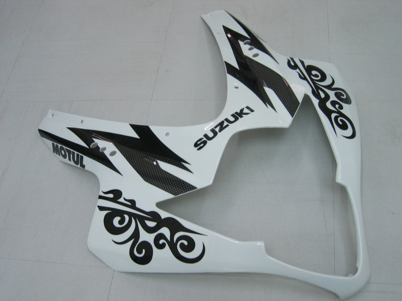 Fairings 2005-2006 Suzuki GSXR 1000 White Black Alstare Racing Generic