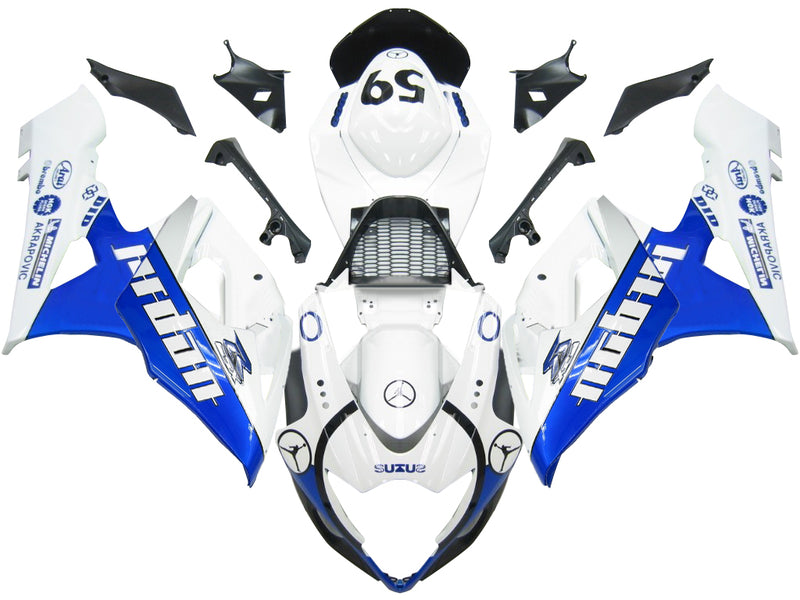 Fairings 2005-2006 Suzuki GSXR 1000 White & Blue Jordan Racing Generic