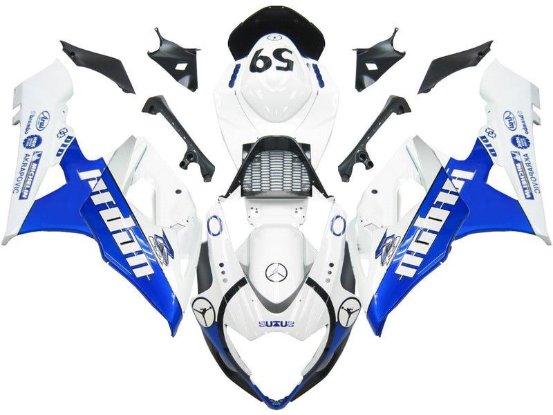 Fairings 2005-2006 Suzuki GSXR 1000 White & Blue Jordan  Generic