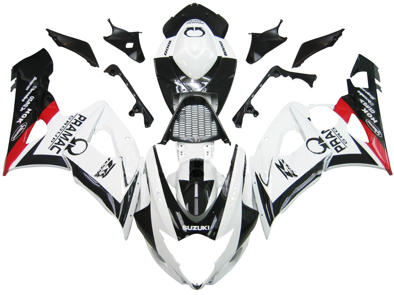 Fairings 2005-2006 Suzuki GSXR 1000 White Black Pramac Racing Generic