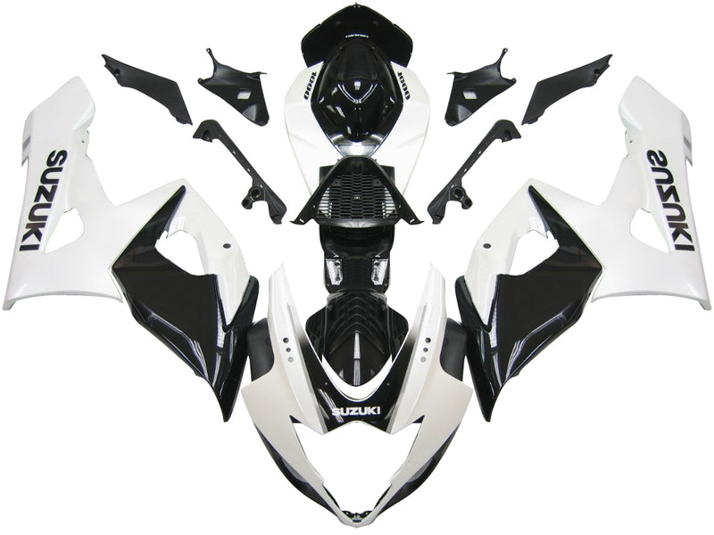 Fairings 2005-2006 Suzuki GSXR 1000 White & Black GSXR Racing Generic