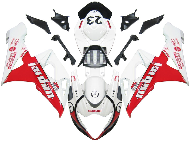 Fairings 2005-2006 Suzuki GSXR 1000 White & Red Jordan Racing Generic