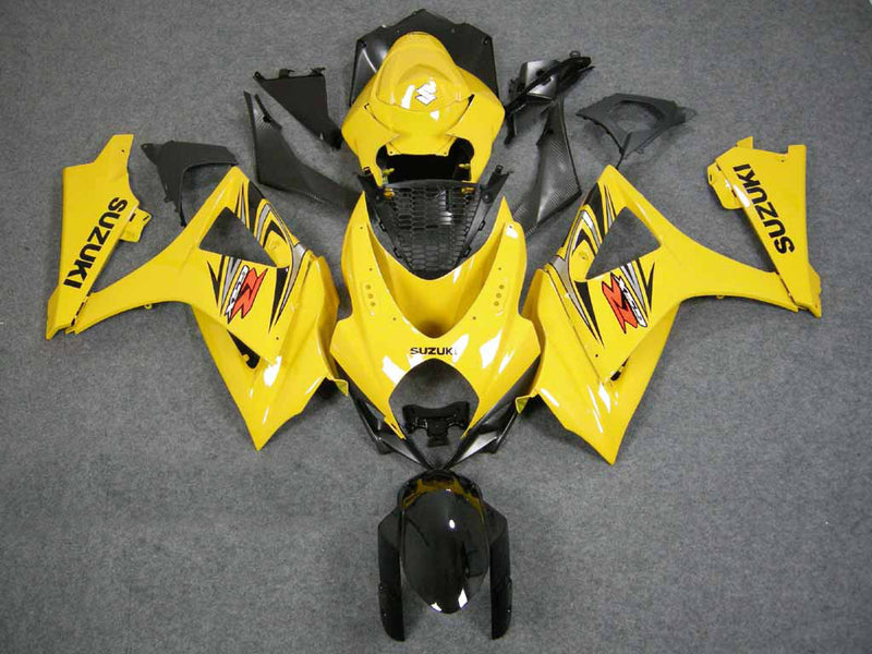 Fairings 2007-2008 Suzuki GSXR 1000 Yellow Black GSXR Racing Generic