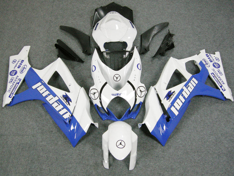 Fairings 2007-2008 Suzuki GSXR 1000 White & Blue Jordan  Generic