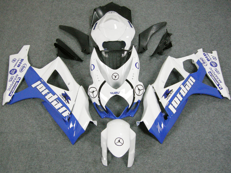 Fairings 2007-2008 Suzuki GSXR 1000 White & Blue Jordan Racing Generic