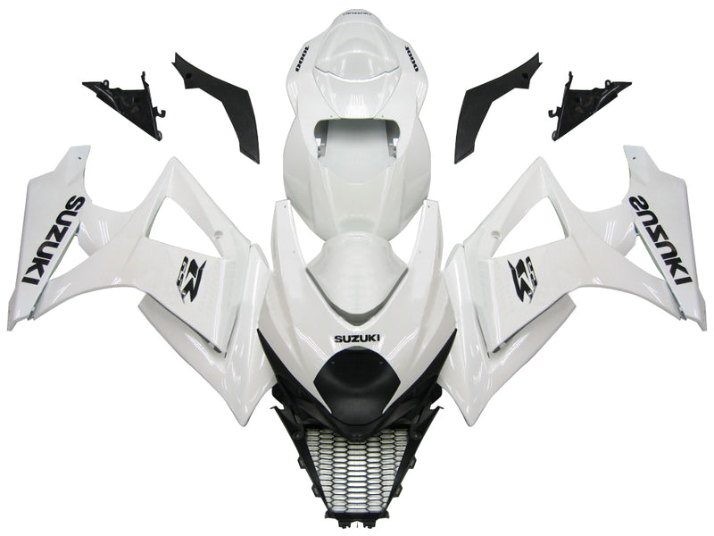 Fairings 2007-2008 Suzuki GSXR 1000 White GSXR Racing Generic