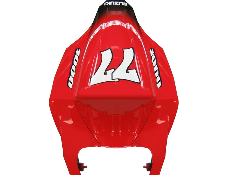 Fairings 2007-2008 Suzuki GSXR 1000 Red Black No.77 GSXR Racing Generic