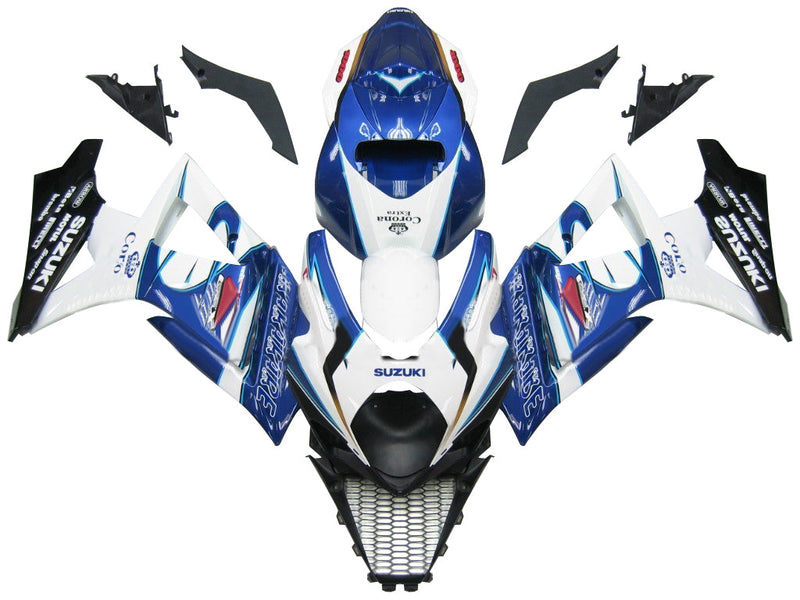 Fairings 2007-2008 Suzuki GSXR 1000 White Blue Alstare Corona  Generic