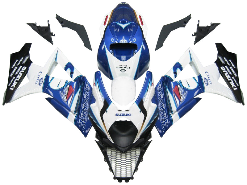 Fairings 2007-2008 Suzuki GSXR 1000 White Blue Alstare Corona Racing Generic