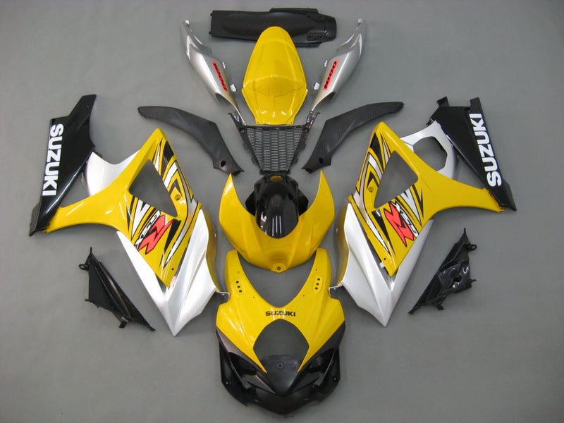 Fairings 2007-2008 Suzuki GSXR 1000 Yellow & Silver GSXR  Generic