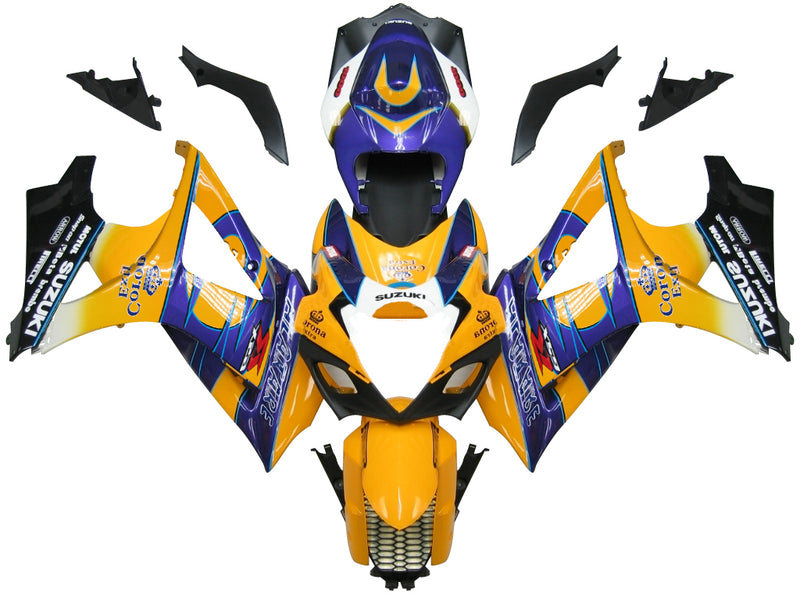 Fairings 2007-2008 Suzuki GSXR 1000 Yellow Blue Alstare Corona  Racing Generic