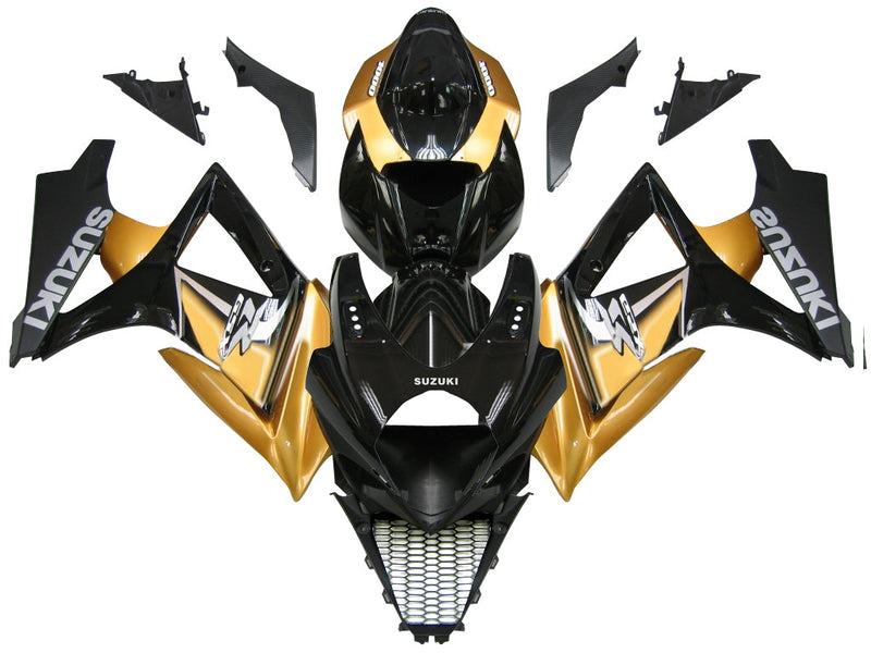 Fairings 2007-2008 Suzuki GSXR 1000 Black & Gold GSXR Generic