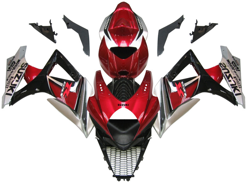 Fairings 2007-2008 Suzuki GSXR 1000 Red Cherry & Black GSXR Racing Generic