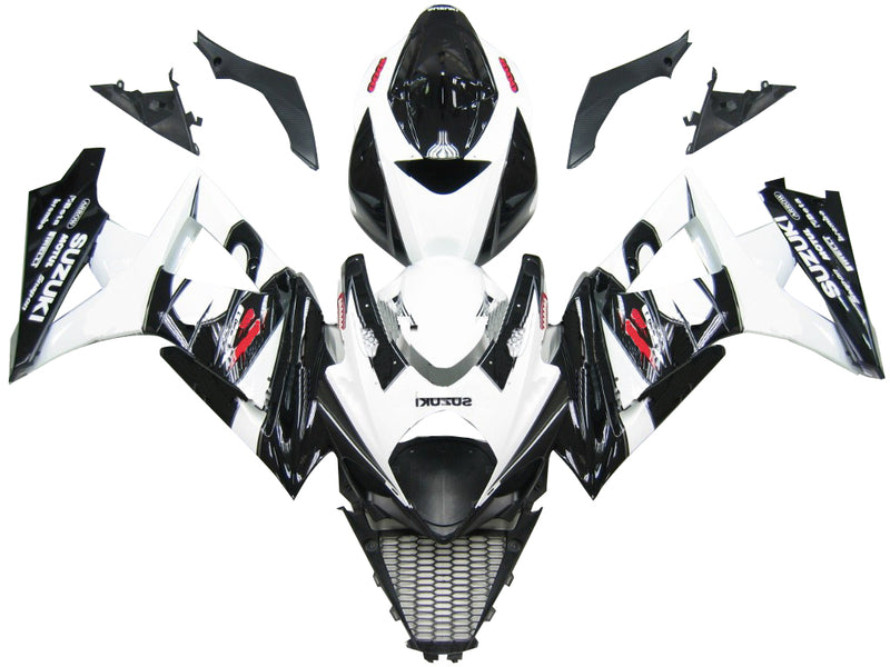 Fairings 2007-2008 Suzuki GSXR 1000 Black & White GSXR Racing Generic