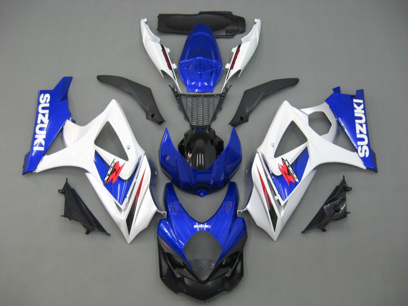 Fairings 2007-2008 Suzuki GSXR 1000 Blue & White GSXR  Racing Generic