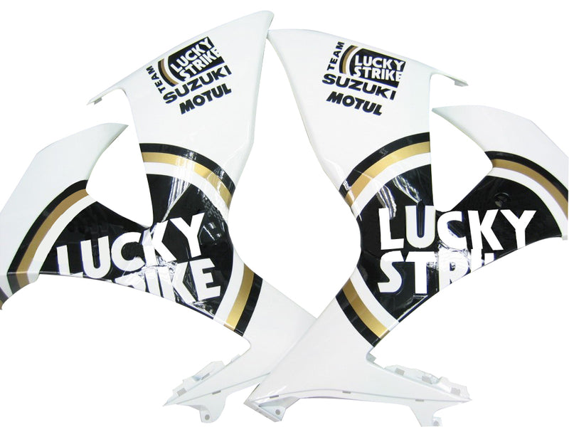 Fairings 2009-2016 Suzuki GSXR 1000 White Black Gold Lucky Strike Racing Generic