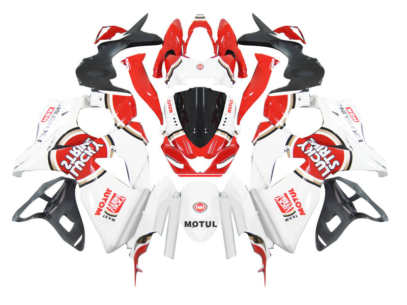 Fairings 2009-2016 Suzuki GSXR 1000 White & Red Lucky Strike  Generic