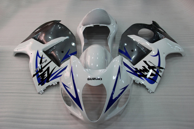 Fairings 2008-2020 Suzuki GSX 1300 Hayabusa White Grey Blue  Generic