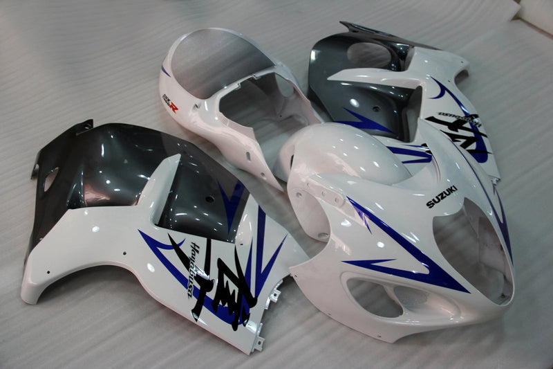 Fairings 2008-2020 Suzuki GSX 1300 Hayabusa White Grey Blue  Generic