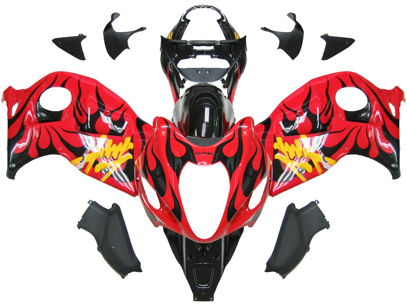 Fairings 1999-2007 Suzuki GSX1300 Hayabusa Red & Black Flame Racing Generic