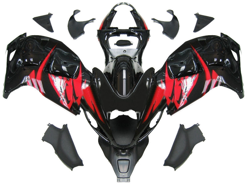 Fairings 1999-2007 Suzuki GSX1300 Hayabusa Black and Red Hayabusa  Generic