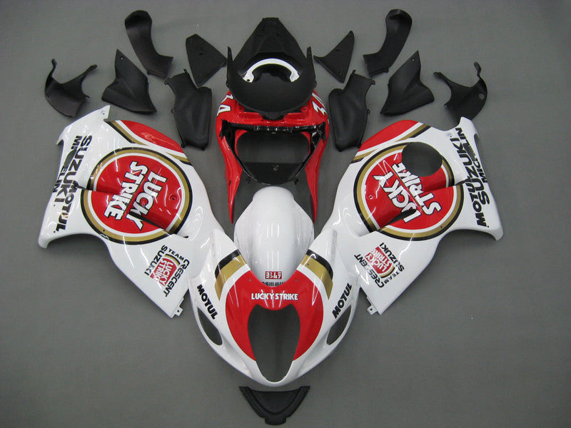 Fairings 1999-2007 Suzuki GSX1300 Hayabusa White & Red Lucky Strike  Generic