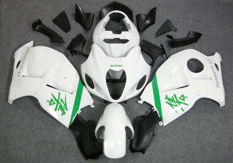 Fairings 1999-2007 Suzuki GSX1300 Hayabusa White Green Research47 Racing Generic