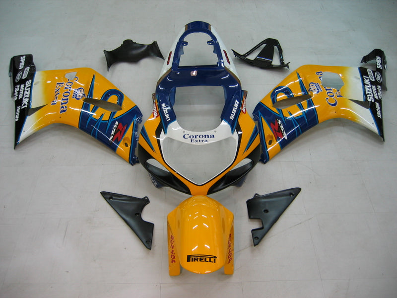 Fairings 2001-2003 Suzuki GSXR 600 Yellow & Blue Corona GSXR Racing Generic