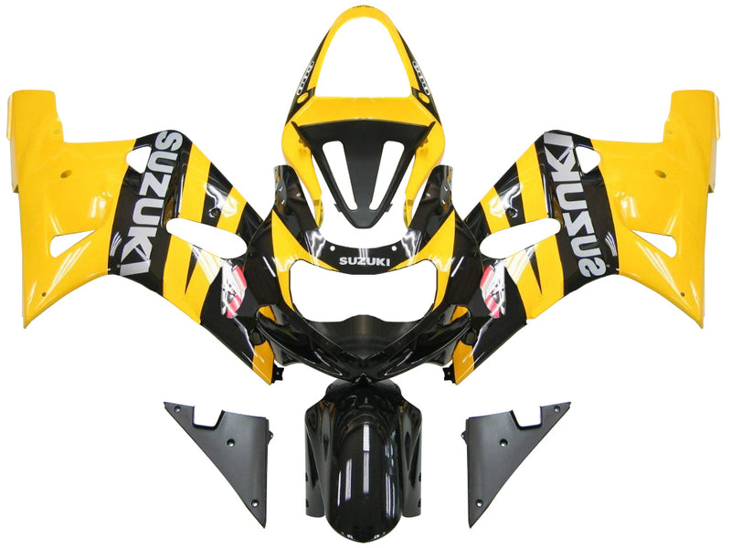 Fairings 2001-2003 Suzuki GSXR 600 Yellow Black GSXR Racing Generic