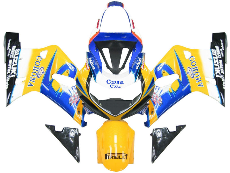 Fairings 2001-2003 Suzuki GSXR 600 Blue & Yellow Corona GSXR Racing Generic